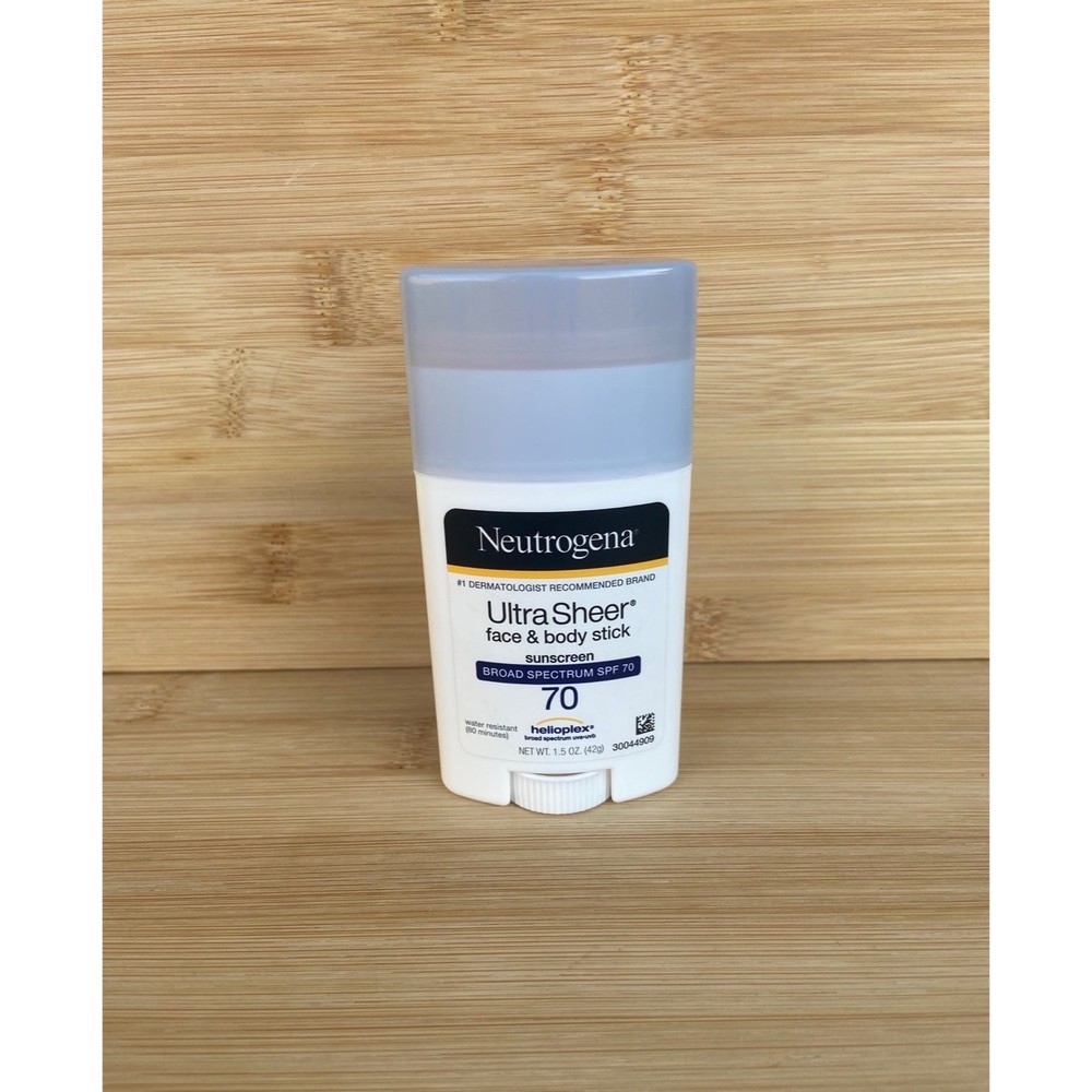 NEW Neutrogena Ultra Sheer face & body stick helioplex sunscreen SPF 70 EX8/2022